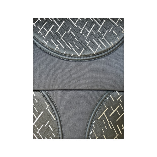 Set huse scaun auto universale față 1+1, negru cu inserții gri, OEM
