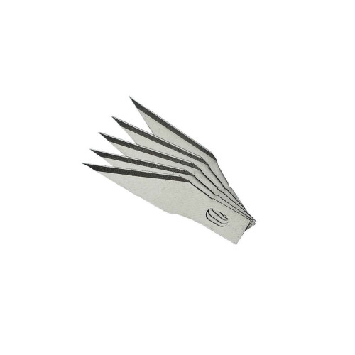 Lame cutter pentru folie si colant, set 5 bucati, varf fin 6 mm (Cod 401001)