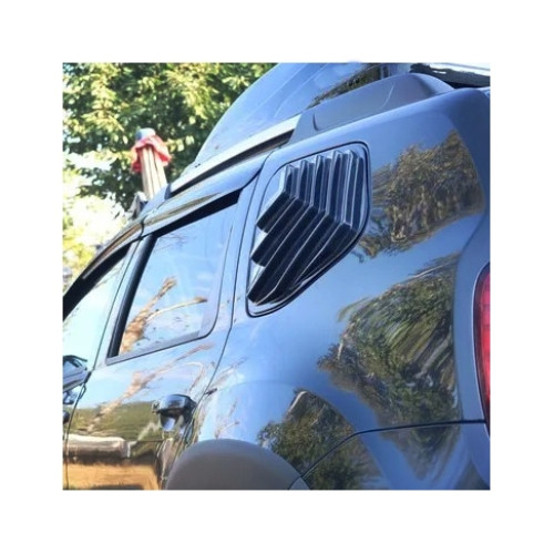 Ornamente protecție geam spate Dacia Duster I 2010–2018, ABS negru lucios