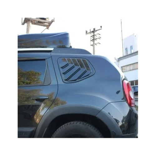 Ornamente protecție geam spate Dacia Duster I 2010–2018, ABS negru lucios