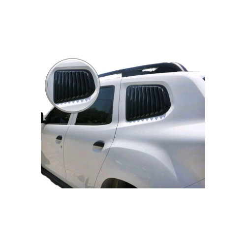 Ornamente protectie geam spate Dacia Duster II 2018-2024, ABS Piano Black