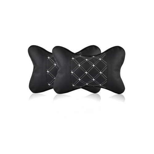 Set 2 perne tetiere auto universale pentru sustinerea gatului, negru (FS-6512)