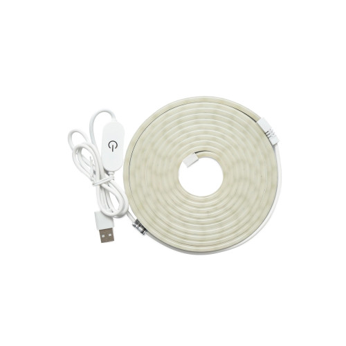 Bandă LED USB 5V 3m IP65, lumină alb rece 6500K, Breckner BK79095