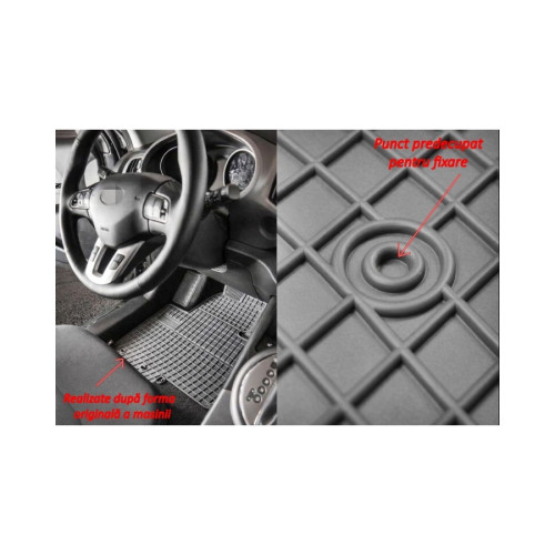 Set covorașe auto din cauciuc El Toro pentru Opel Ampera 2012–2014, negru