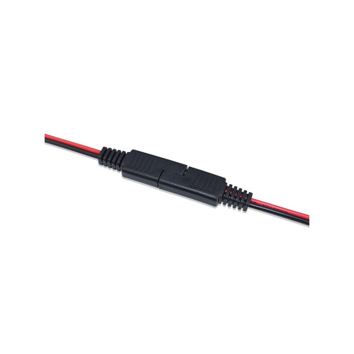 Mufă mamă-tată cu fir, 2 pini roșu/negru, pentru conexiuni 12V/24V TL-A213