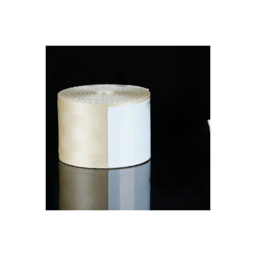 Banda pentru centura de siguranta auto din poliester bej 46 mm, rola 100 m