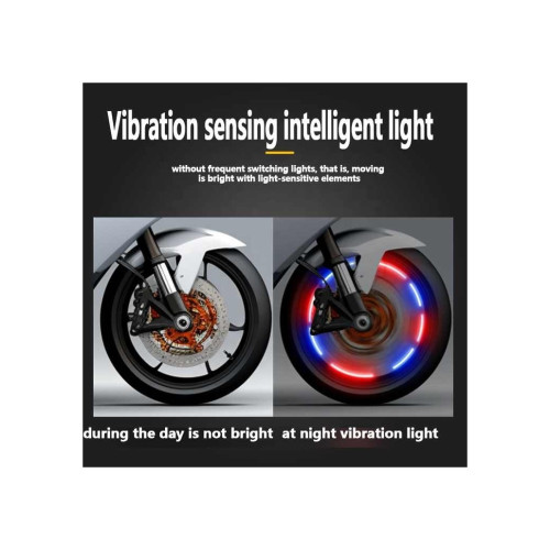 Set capace valve cu LED reincarcabile USB-C, senzor miscare, 2 buc