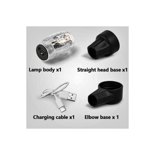 Set capace valve cu LED reincarcabile USB-C, senzor miscare, 2 buc