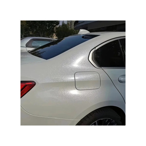 Folie PPF auto colorata alb perlat lucios, auto-regenerare, anti-bule, 1x1,52 m