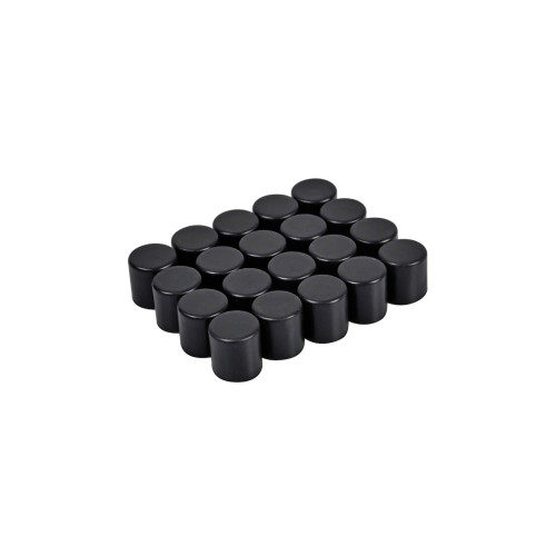 Set capace prezoane negre din silicon, 21 mm (hexagon) – 20 buc, Cod A02