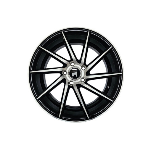 Set jante aliaj PDW 17x7.5 5x112 ET35, negru lucios cu polish, Model 1022L/R