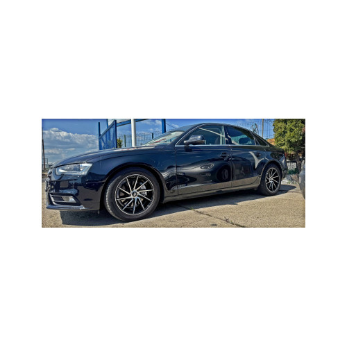 Set jante aliaj PDW 17x7.5 5x112 ET35, negru lucios cu polish, Model 1022L/R