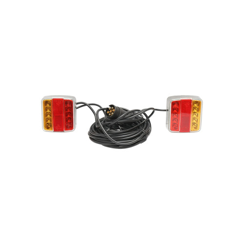Set lămpi LED magnetice pentru remorcă 12V, mufă 7 pini, cablu 7,5 m (BK69079)