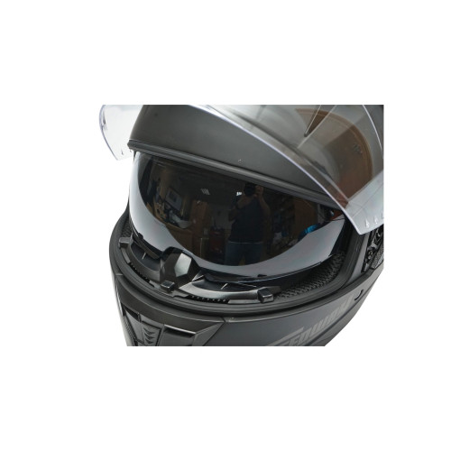 Cască moto integrală Arcane II XL, negru mat, vizieră clară și ochelari soare