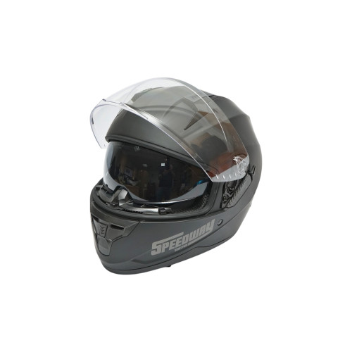 Cască moto integrală Arcane II XL, negru mat, vizieră clară și ochelari soare