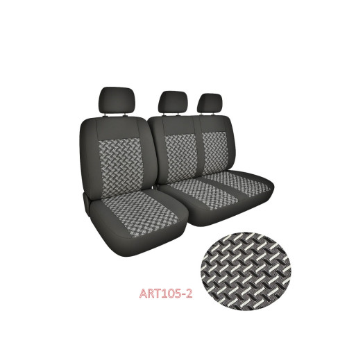 Set huse scaune auto textile 2+1 premium, burete 10/5 mm, ART105