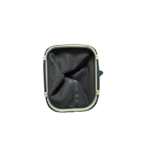 Manson schimbator viteze BMW din piele ecologica neagra, cusatura neagra (SC-69)