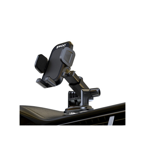 Suport telefon auto BWOO universal cu ventuză, braț telescopic reglabil 360°