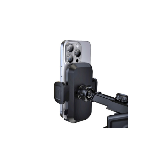 Suport telefon auto BWOO universal cu ventuză, braț telescopic reglabil 360°