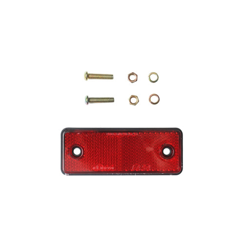 Dreptunghi reflectorizant rosu prismatic, PVC, 95,5 x 37,5 mm (DISSA83)