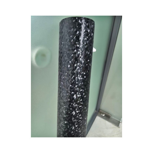 Folie auto autocolantă PVC negru 3D 1.52 x 1 m, tehnologie anti-bule (KM1009)