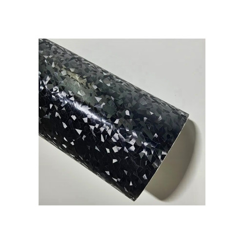 Folie auto autocolantă PVC negru 3D 1.52 x 1 m, tehnologie anti-bule (KM1009)