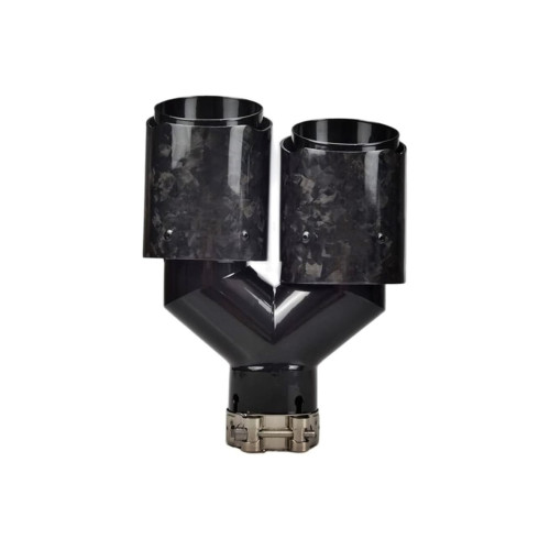 Ornament toba dublu din carbon forjat, intrare 63 mm, stanga/dreapta, OEM NXMS89-63