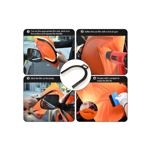 Suport montaj folie PPF pe oglindă, formă U cu mâner ergonomic M121