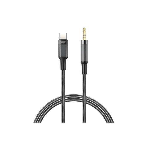 Adaptor audio USB-C la Jack 3.5 mm (mamă), cablu scurt flexibil XO-NB-R279B