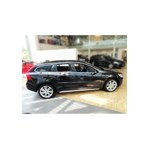Set 4 bandouri protectie usi pentru Volvo V60 Combi 2011-2018, negru satinat