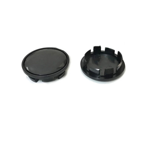 Set 4 capace jante auto 65 mm negre din ABS, montaj prin presare (LGG-011)