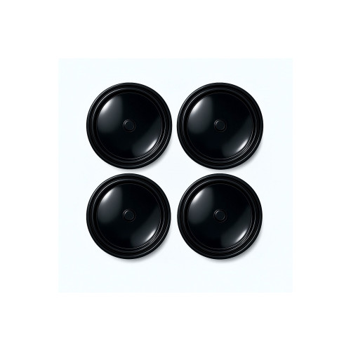 Set capace jante 69 mm negre din ABS, montaj prin presare (4 buc) LGG-012