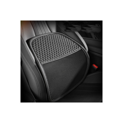 Suport lombar ergonomic pentru scaun auto si birou, plasa elastica, negru
