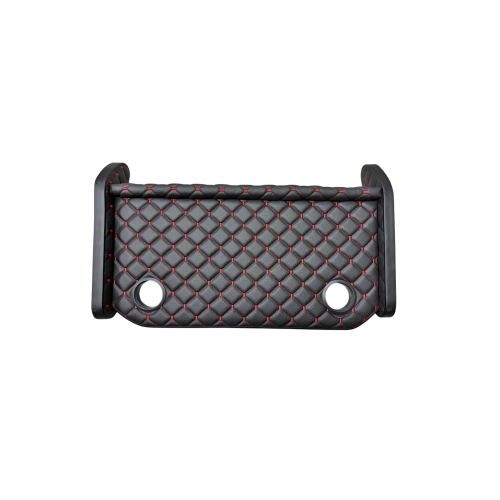 Masă de bord pentru Iveco 2024+ cu 2 suporturi pahare, piele eco negru/roșu