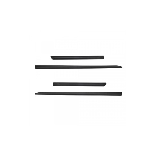 Set 4 bandouri protectie usa pentru Dacia Sandero I Stepway 2008–2012, negru satinat