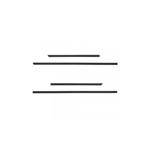 Set 4 bandouri protectie usi pentru Hyundai Santa Fe SUV 2006–2011, negru satinat (F-11)