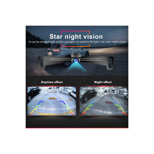 Cameră marșarier AHD/CVBS pe suport plăcuță, IP69, 18 LED IR – A3120QK