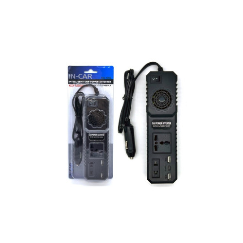 Invertor auto 12V-220V 200W cu USB Type-C și 2x USB, protecții multiple FS-1666