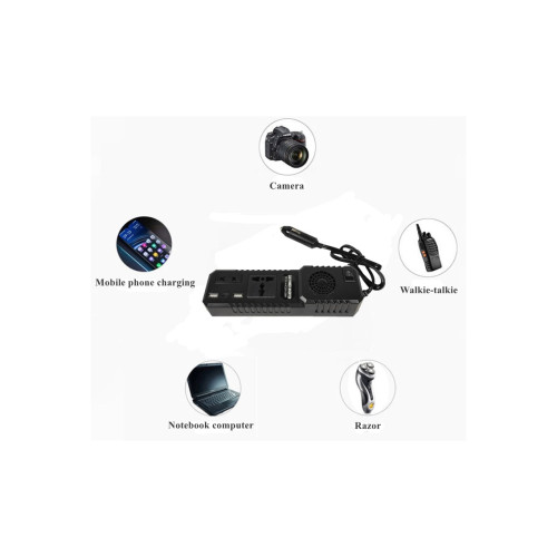 Invertor auto 12V-220V 200W cu USB Type-C și 2x USB, protecții multiple FS-1666