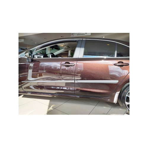Set 4 bandouri uși pentru Toyota Corolla Sedan XII 2019+, negru satinat (F-16/20)
