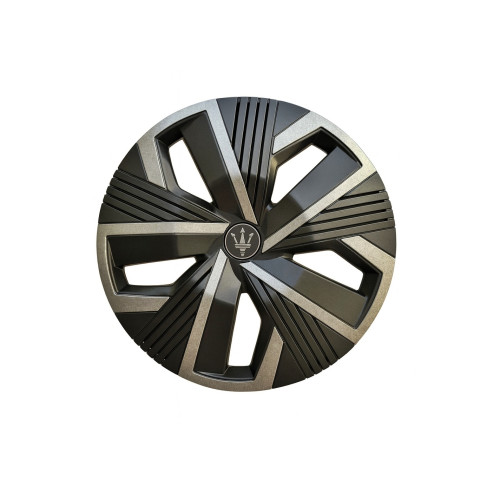 Set 4 capace roti Evo 16 inch, negru-gri antracit, ABS rezistent (WR2-1GR-16)