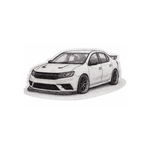 Abțibild Dacia Logan sport pentru exterior, autocolant rezistent UV și apă, 13x7 cm XL-24