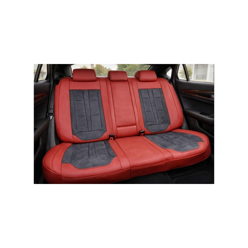 Set huse scaune auto universale fractionate 9D Premium rosu/gri antracit