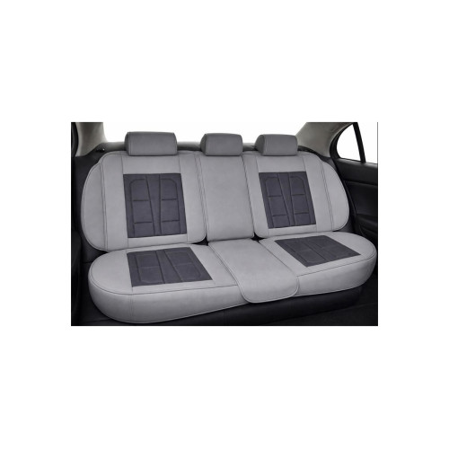 Set huse scaune auto universale Premium 9D, fata si spate, gri antracit
