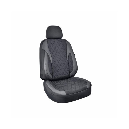 Set huse scaune auto universale XL Premium fractionate, negru-gri antracit (SUV/limuzina)