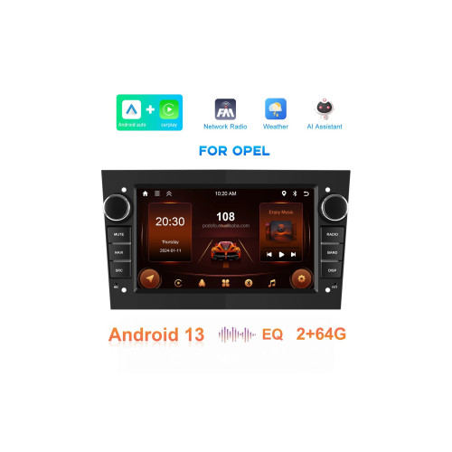 Navigatie Android 7 inch pentru Opel, 2GB RAM 64GB, CarPlay/Android Auto, GPS WiFi (A3702BK)