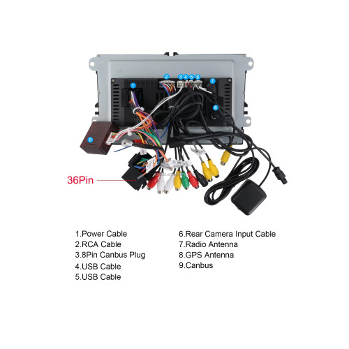 Navigatie Android VW 9 inch, 4GB RAM 64GB, CarPlay/Android Auto wireless, GPS, Wi‑Fi (A3852)