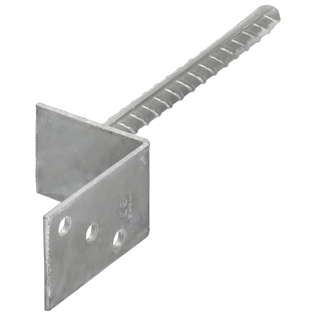 Ancore de gard, 12 buc., argintiu, 8x6x30 cm, oțel galvanizat GartenMobel Dekor