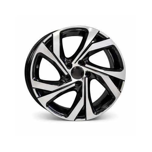 Set jante aliaj DY253 KM 16x6.5 4x100 ET35 negru polish, aftermarket