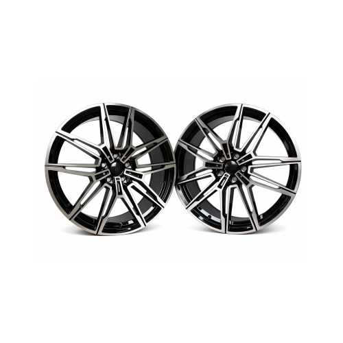 Set jante aliaj PDW 19 inch 5x112 negru polish, BMW, ET29/35 (8.5J/9.5J)